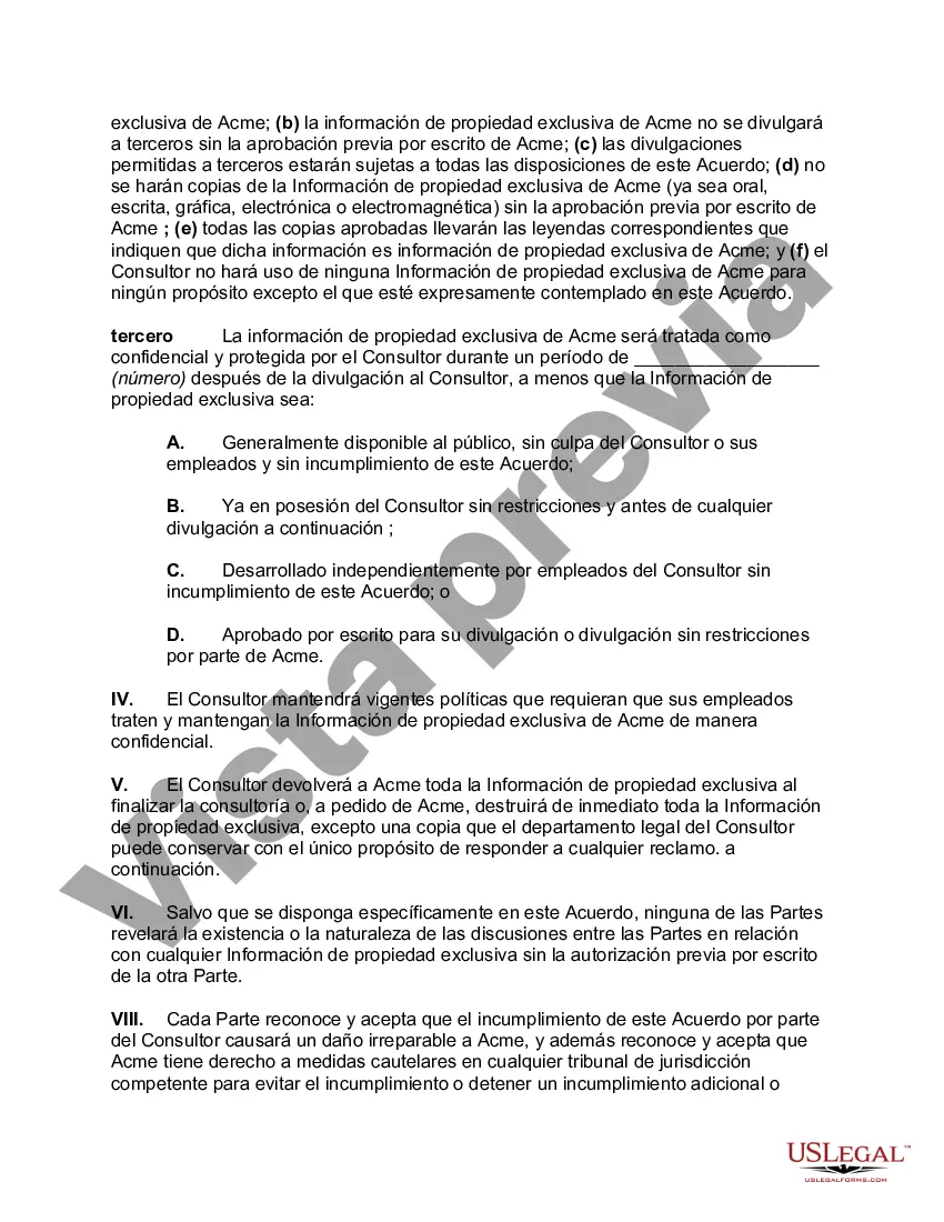 Preview Acuerdo de confidencialidad de terceros sobre tecnología de la información