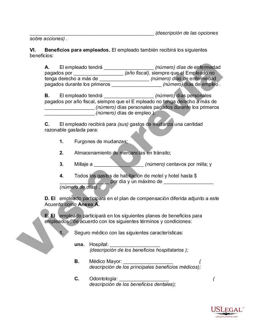 Preview Modelo General de Contrato de Trabajo para Corporación Profesional
