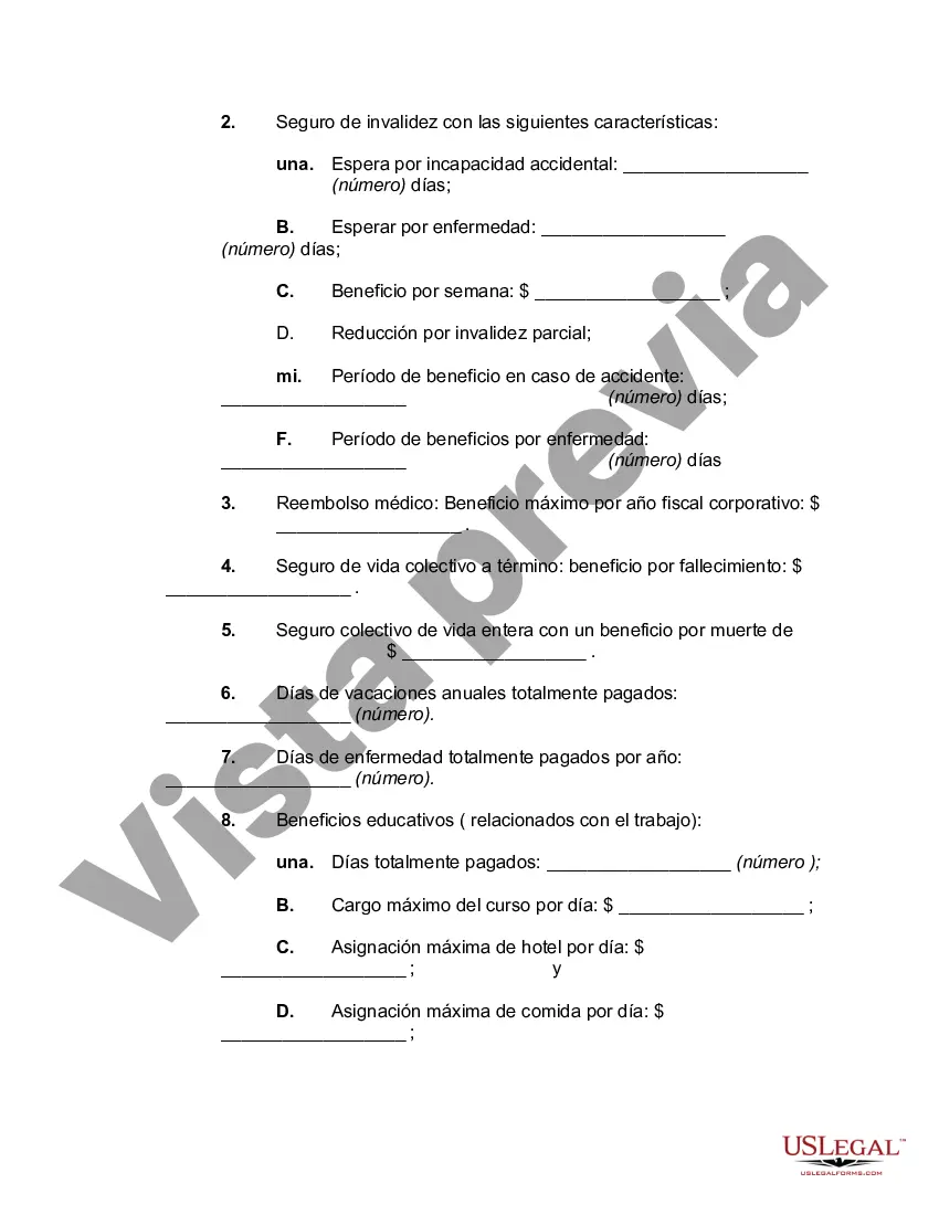 Preview Modelo General de Contrato de Trabajo para Corporación Profesional