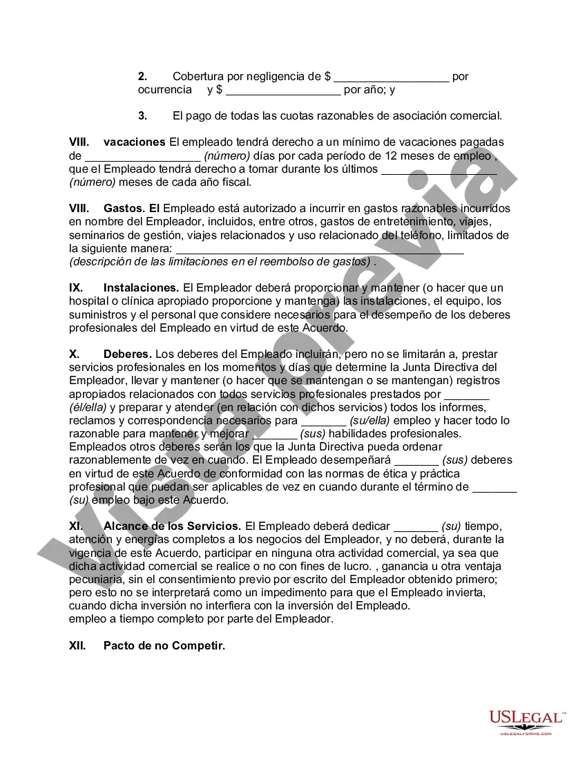 Preview Modelo General de Contrato de Trabajo para Corporación Profesional
