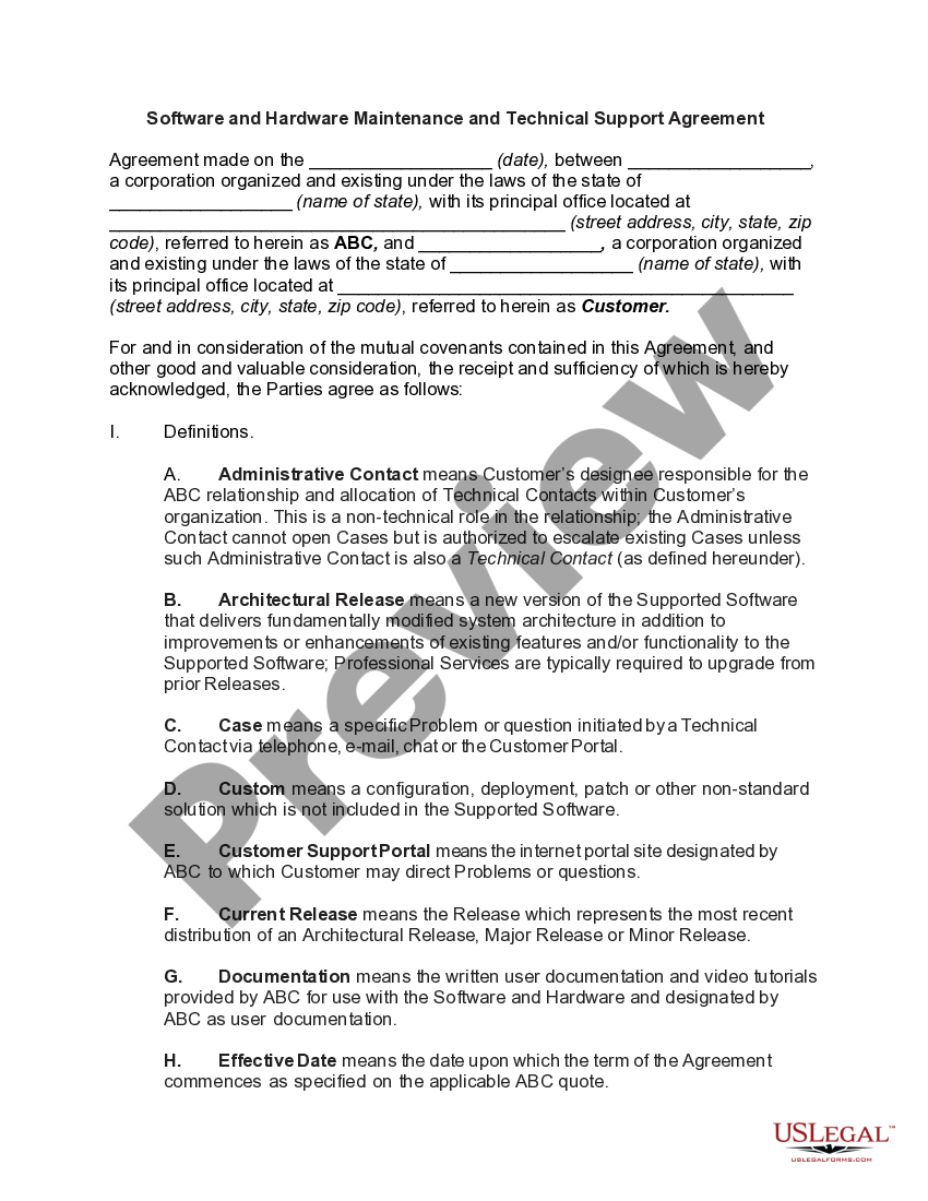 Mississippi Software and Hardware Maintenance and Technical Support