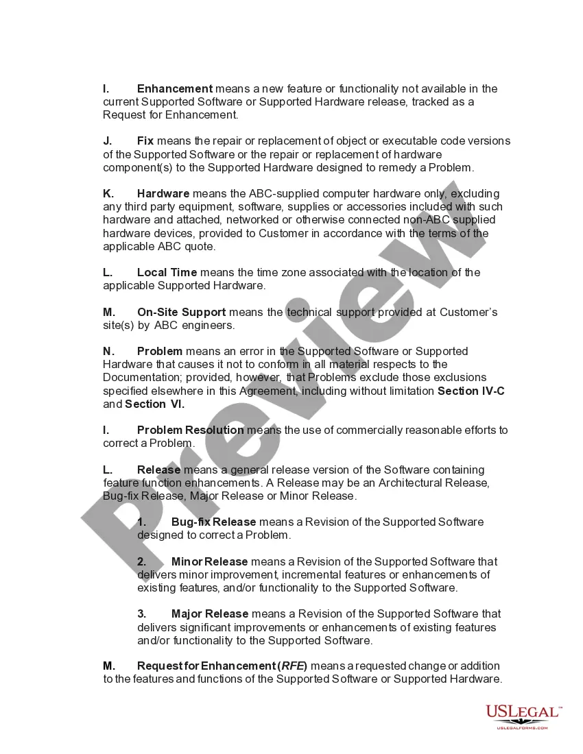 Get Software and Hardware Maintenance and Technical Support Agreement Preview Software and Hardware Maintenance and Technical Support Agreement