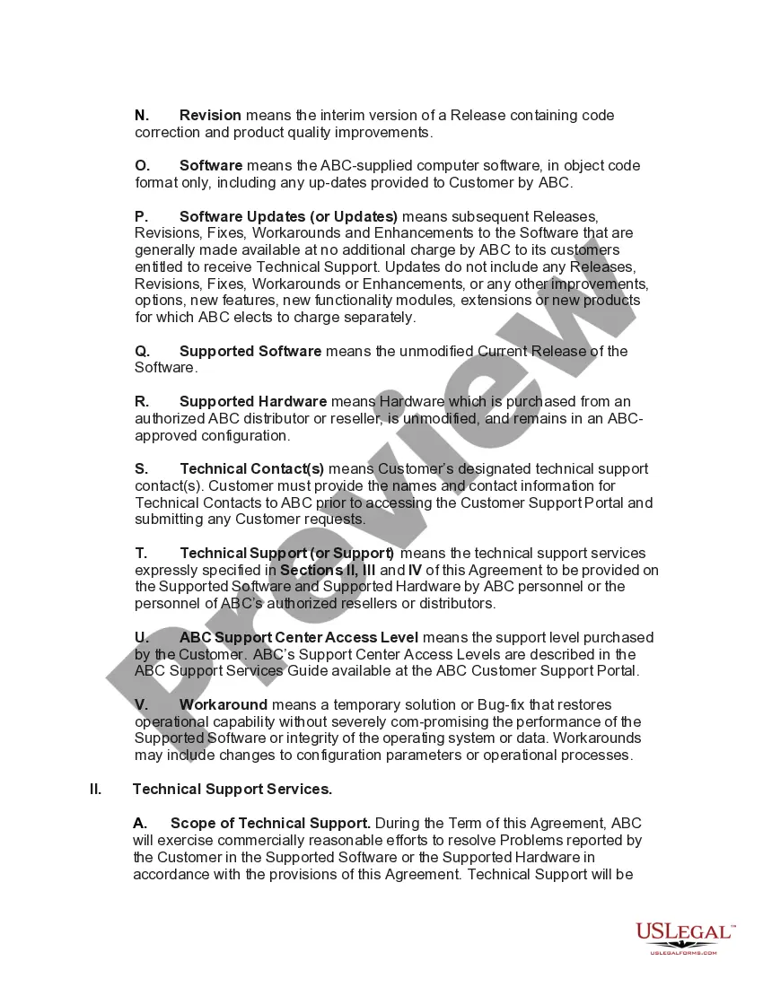Get Software and Hardware Maintenance and Technical Support Agreement Preview Software and Hardware Maintenance and Technical Support Agreement