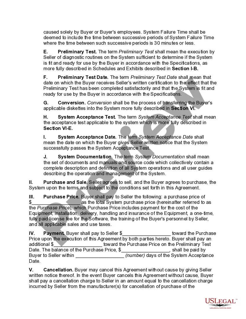 Get Checklist for Hardware Purchase Agreement Preview Checklist for Hardware Purchase Agreement