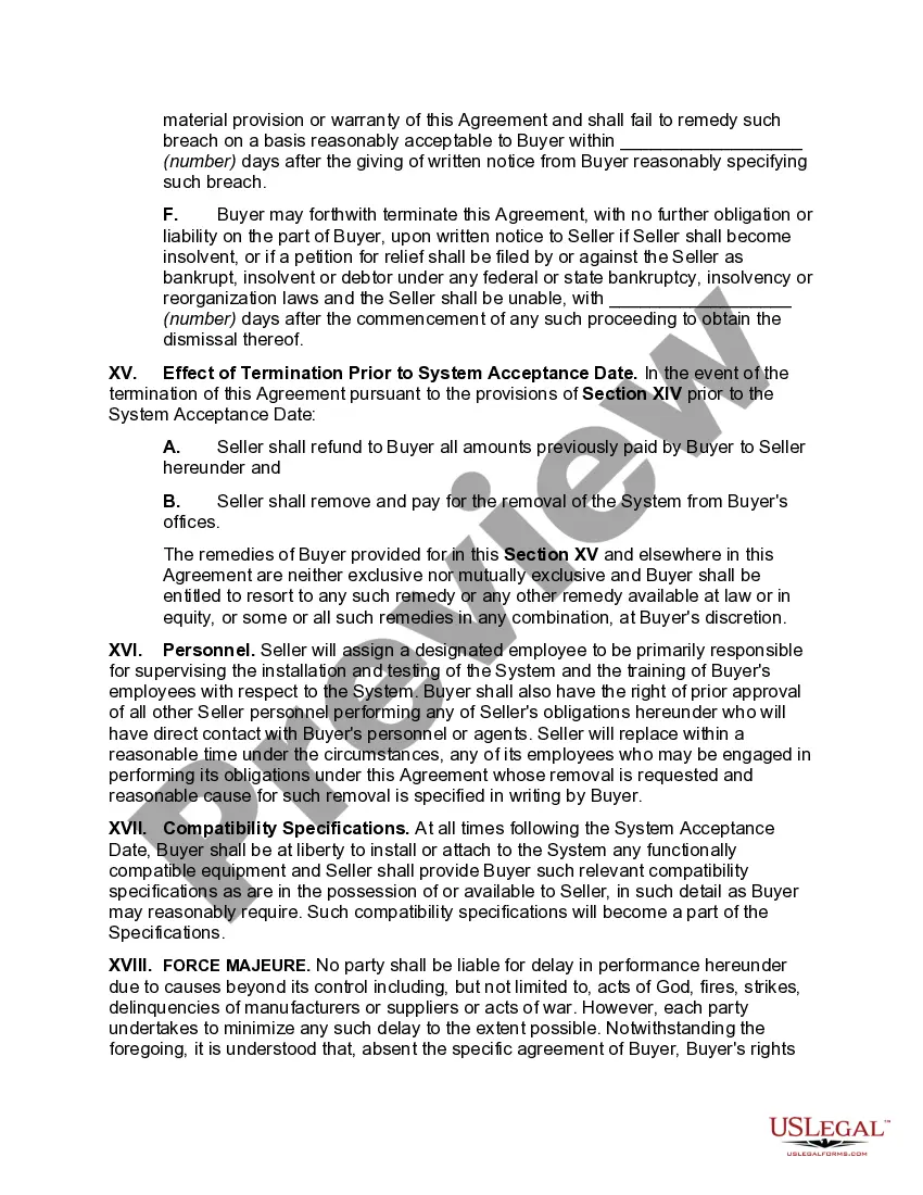 Get Checklist for Hardware Purchase Agreement Preview Checklist for Hardware Purchase Agreement