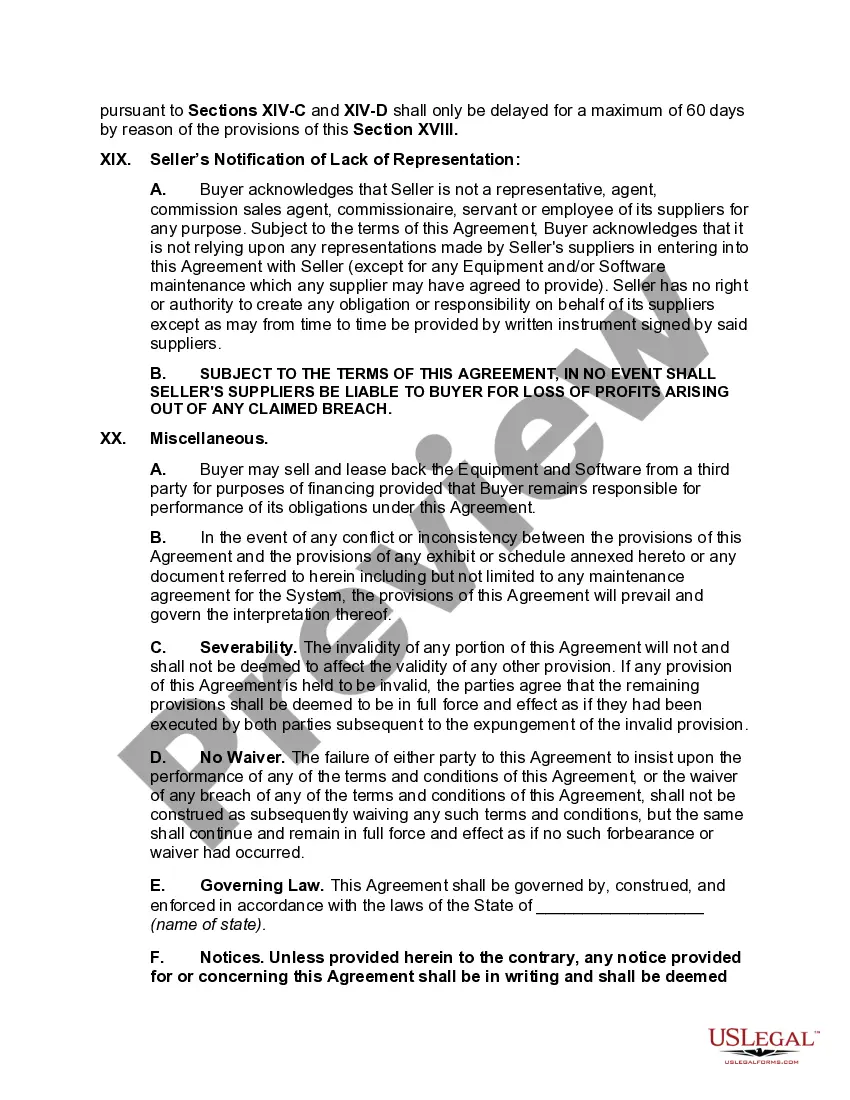 Get Checklist for Hardware Purchase Agreement Preview Checklist for Hardware Purchase Agreement