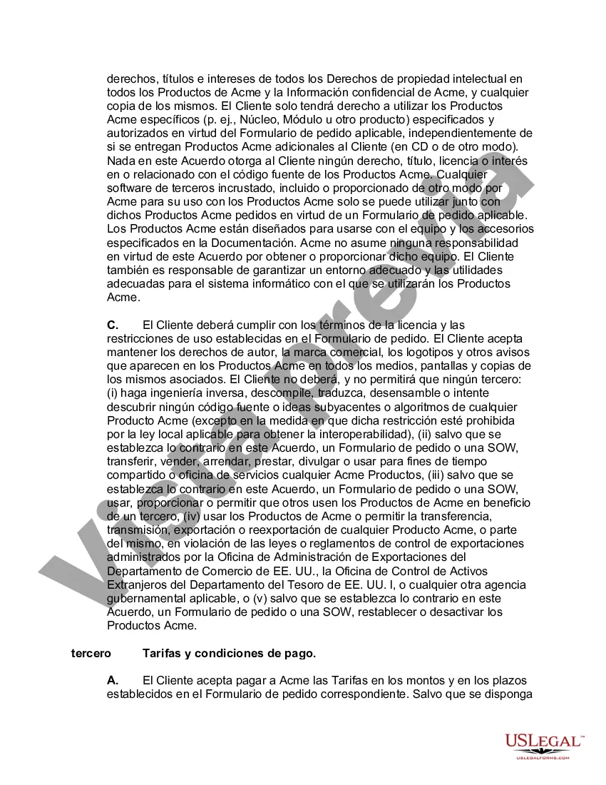 Preview Licencia maestra de software y contrato de servicio