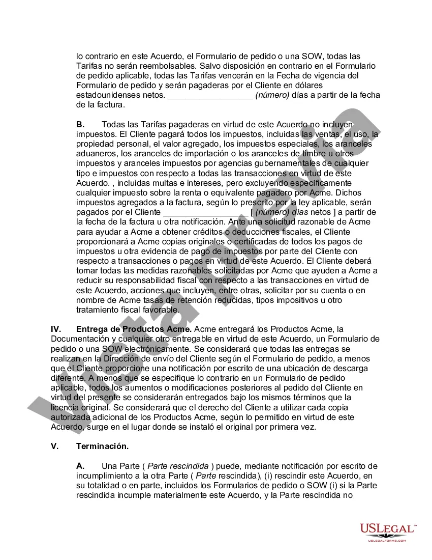 Preview Licencia maestra de software y contrato de servicio