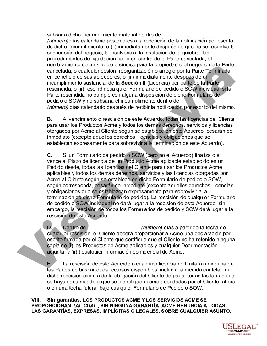 Preview Licencia maestra de software y contrato de servicio