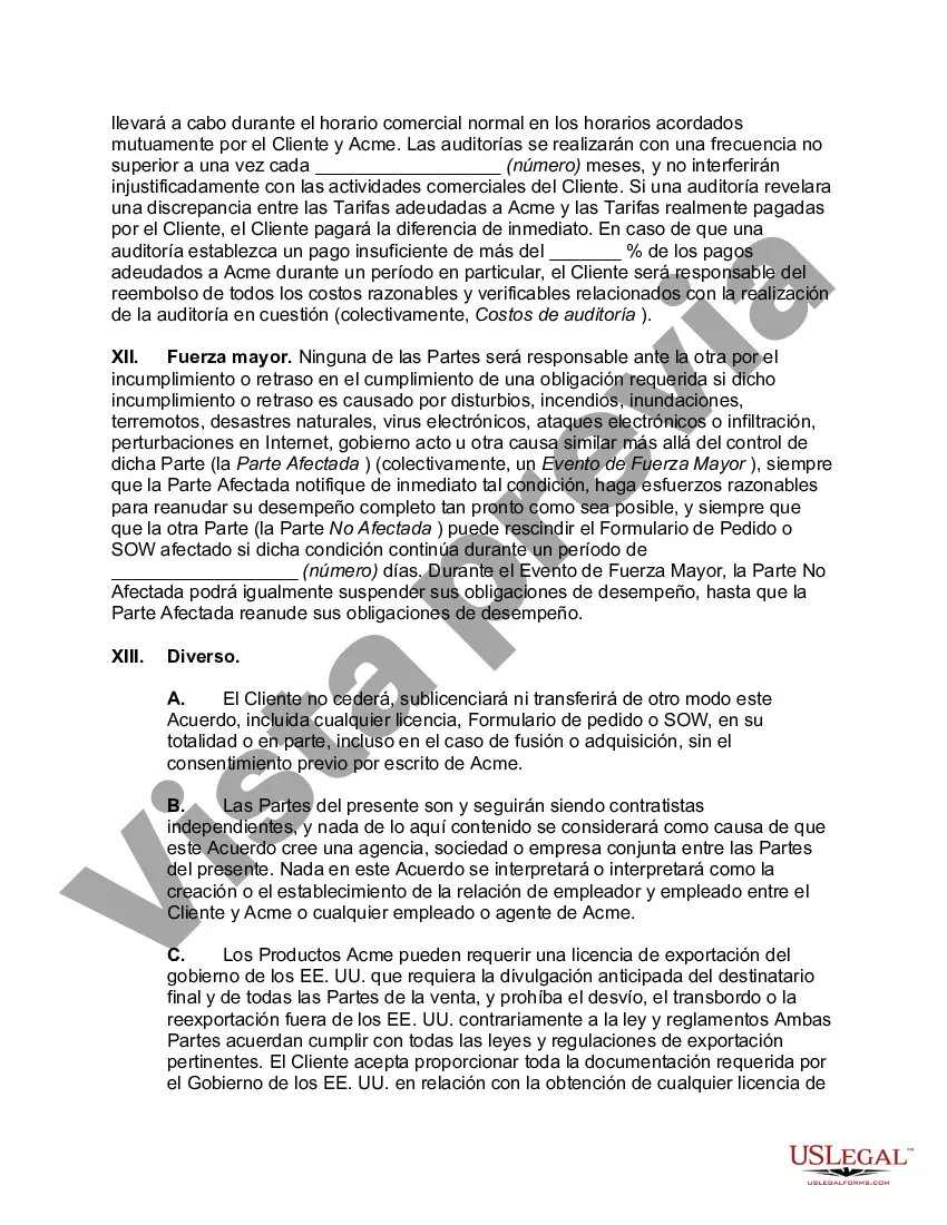 Preview Licencia maestra de software y contrato de servicio