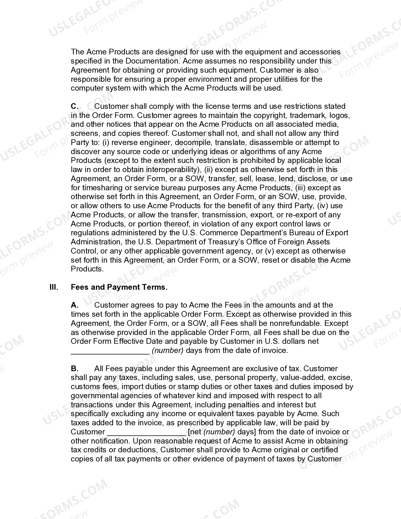 Utah Master Software License and Service Agreement US Legal Forms