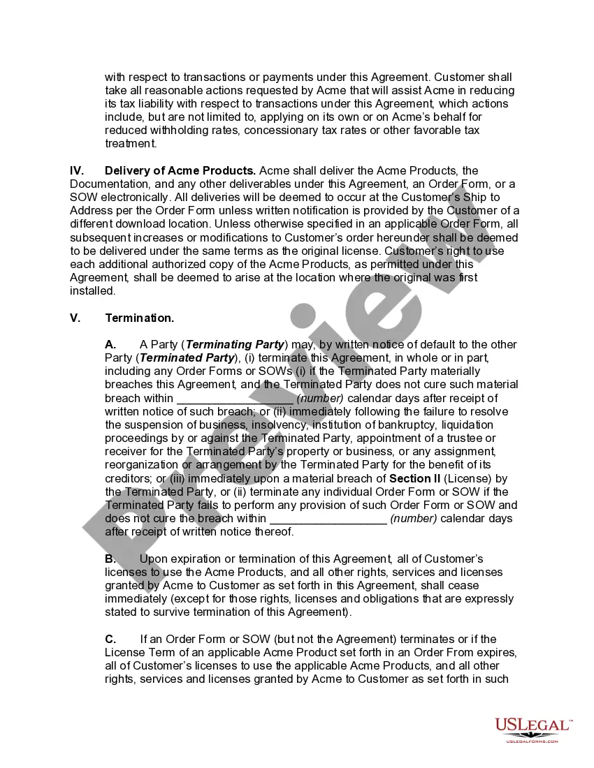 Get Master Software License and Service Agreement Preview Master Software License and Service Agreement