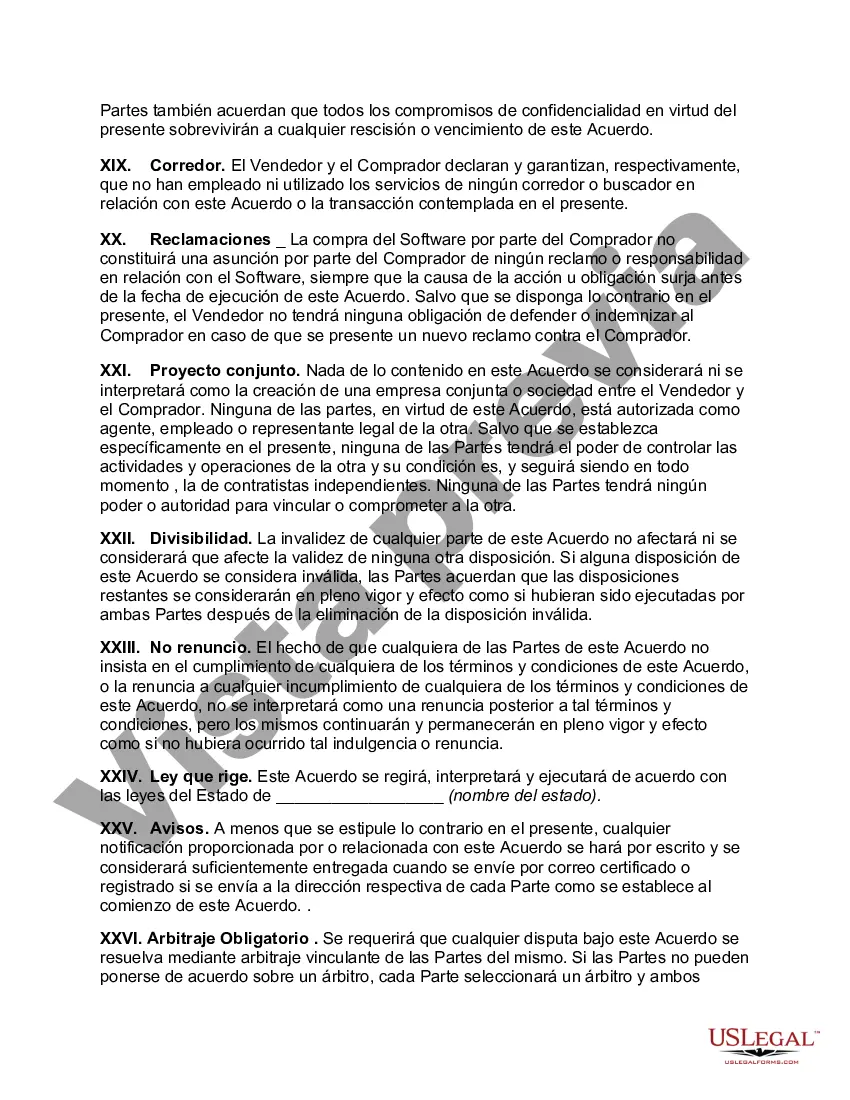 Preview Acuerdo de venta de software