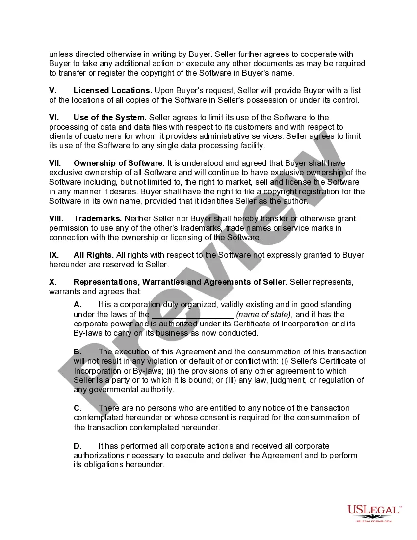 Get Software Sales Agreement Preview Software Sales Agreement