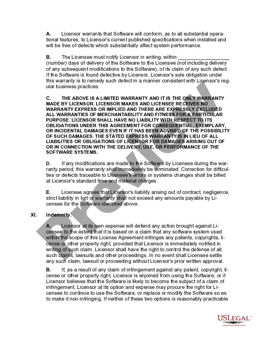 Preview Perpetual Nontransferable Nonexclusive Vendor-Oriented Software License Agreement