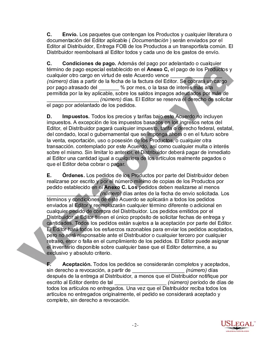 Preview Acuerdo de distribución de software entre el editor y el distribuidor