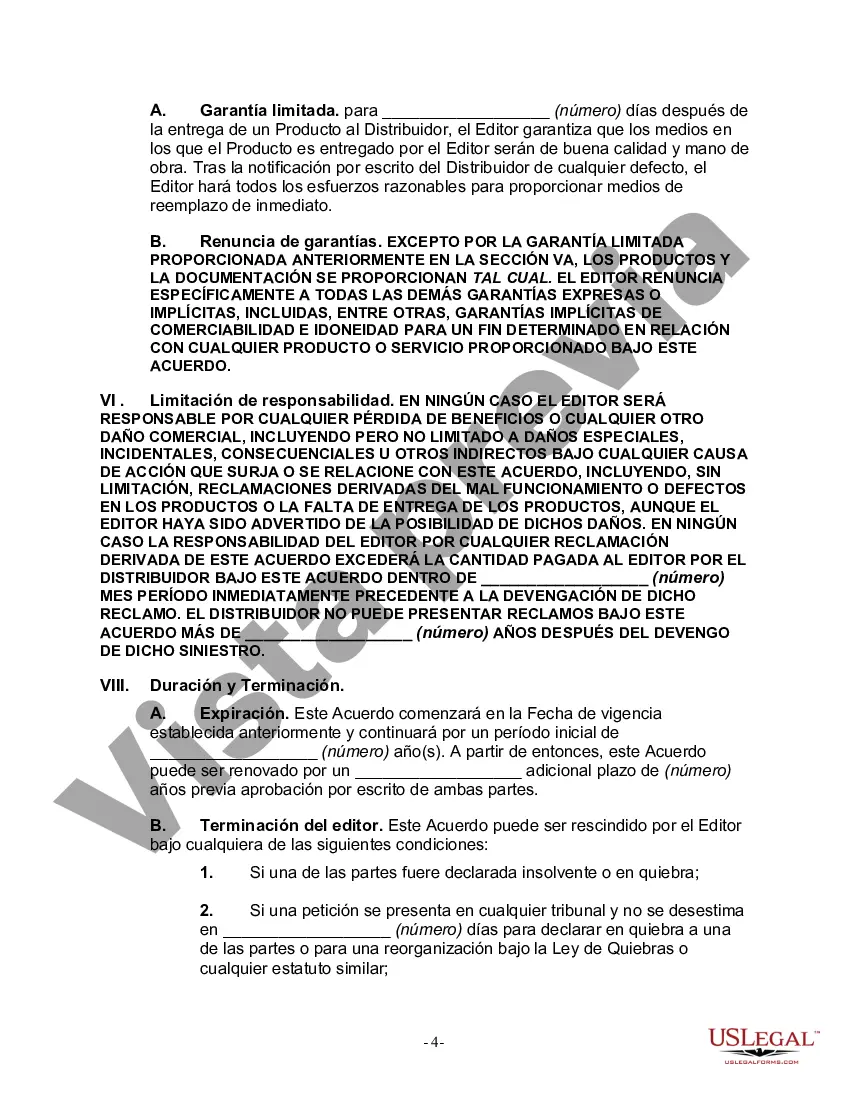 Preview Acuerdo de distribución de software entre el editor y el distribuidor