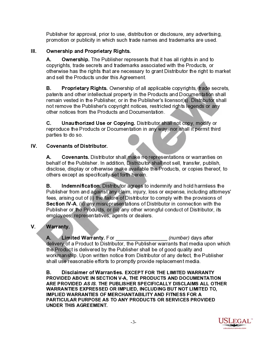 Get Software Distribution Agreement between Publisher and Distributor Preview Software Distribution Agreement between Publisher and Distributor