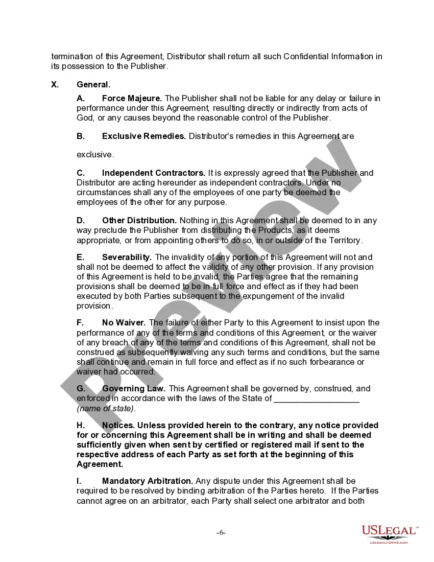 Get Software Distribution Agreement between Publisher and Distributor Preview Software Distribution Agreement between Publisher and Distributor
