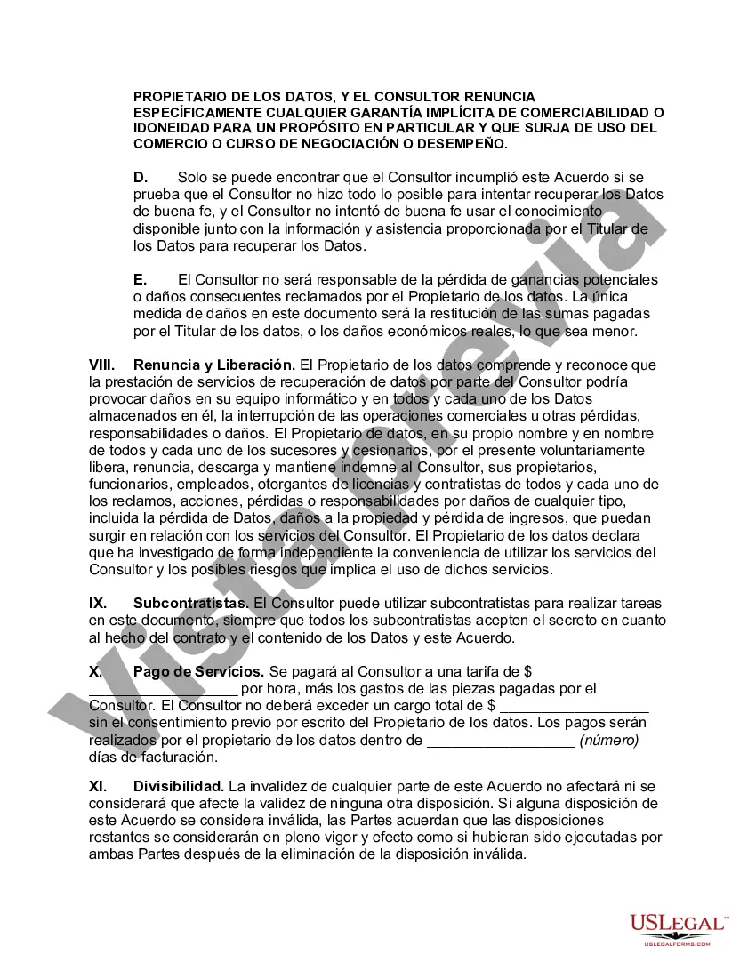 Preview Acuerdo de recuperación de datos
