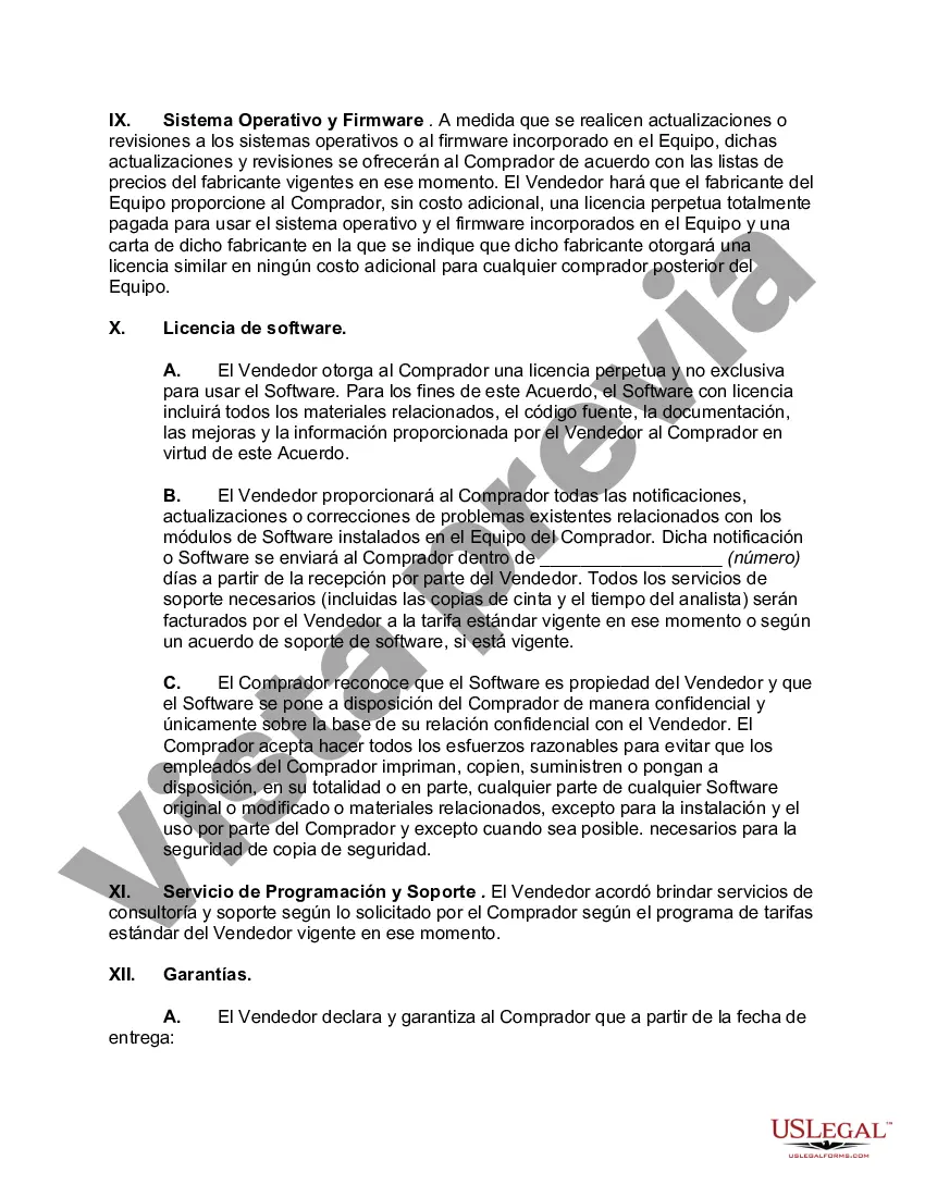Preview Acuerdo de compra de hardware y licencia de software