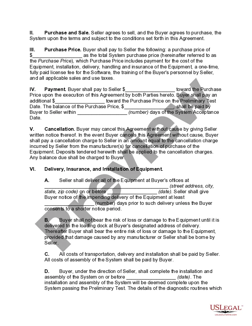 Get Hardware Purchase and Software License Agreement Preview Hardware Purchase and Software License Agreement
