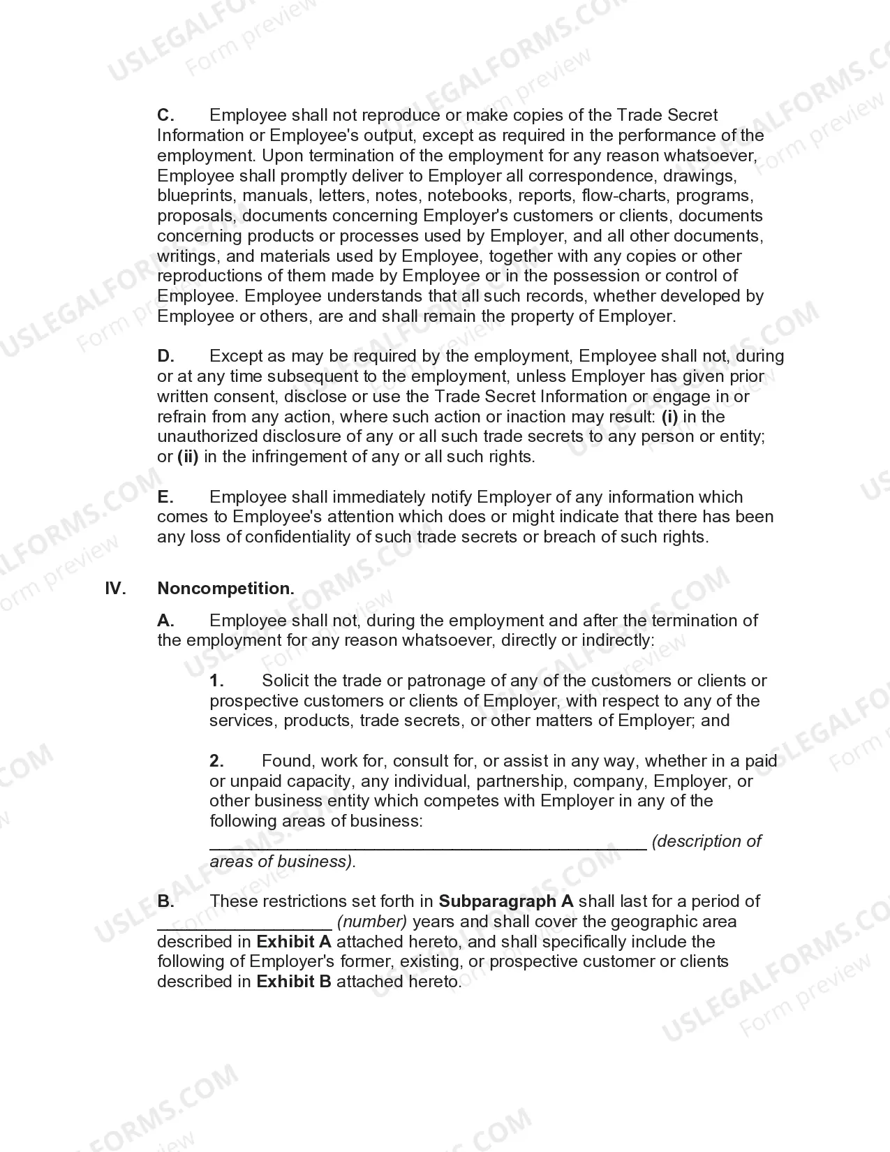 Preview Employment Agreement between Employee and Employer in Technology Business