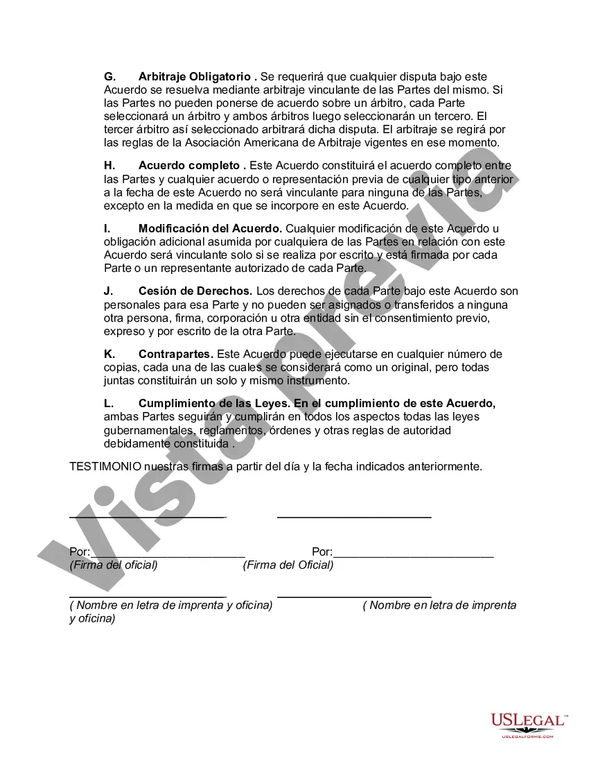 Preview Acuerdo de licencia de software con especificaciones funcionales desarrolladas por el usuario