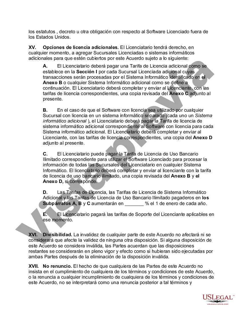 Preview Acuerdo de licencia de software con opción de múltiples sucursales