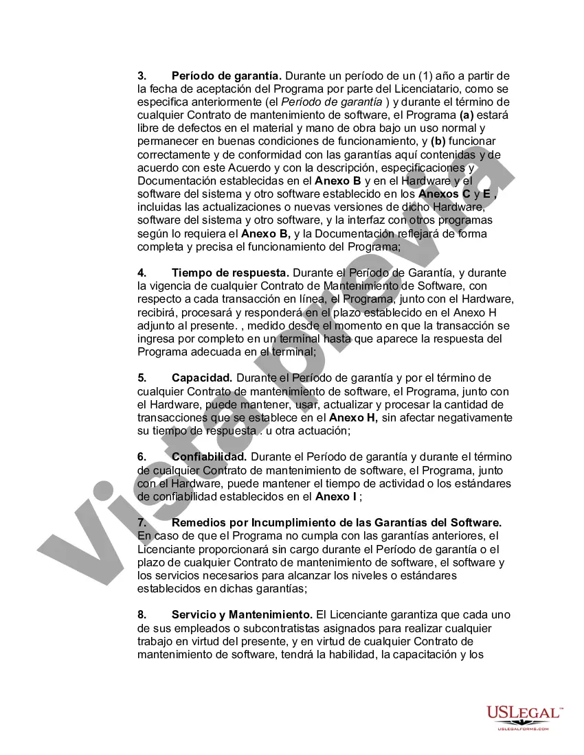 Preview Acuerdo de licencia de software orientado al licenciatario