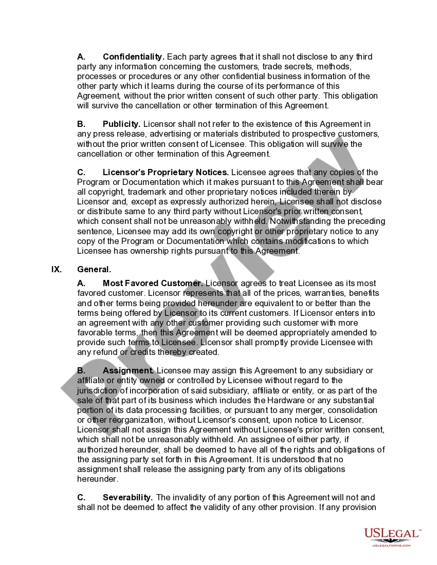 Get Licensee Oriented Software License Agreement Preview Licensee Oriented Software License Agreement