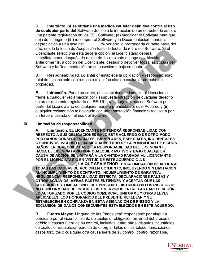 Preview Acuerdo de licencia de software orientado al licenciante