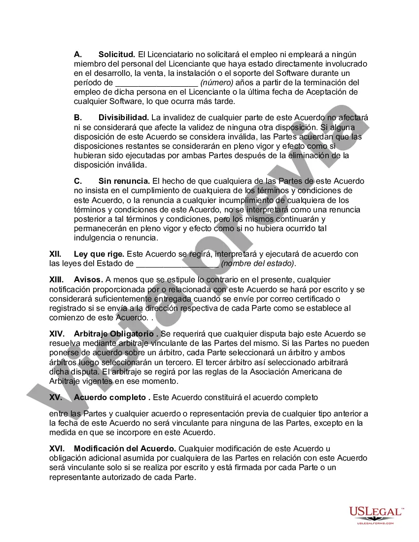 Preview Acuerdo de licencia de software orientado al licenciante