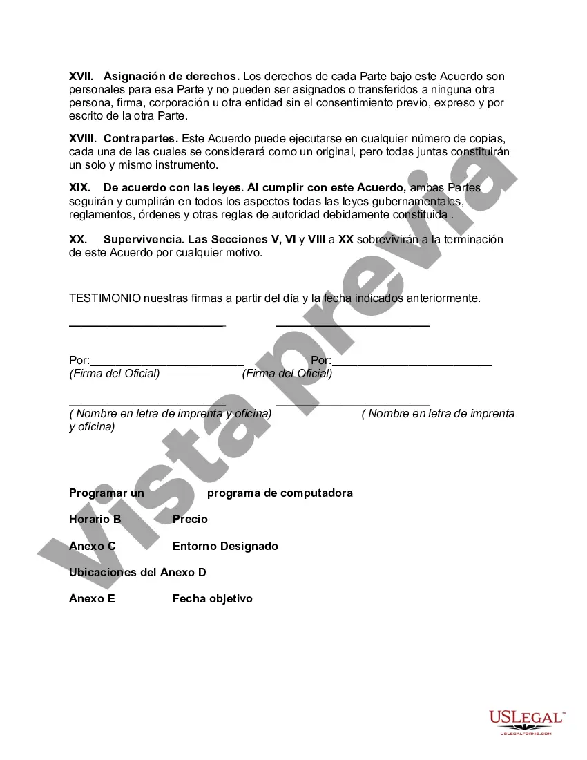 Preview Acuerdo de licencia de software orientado al licenciante