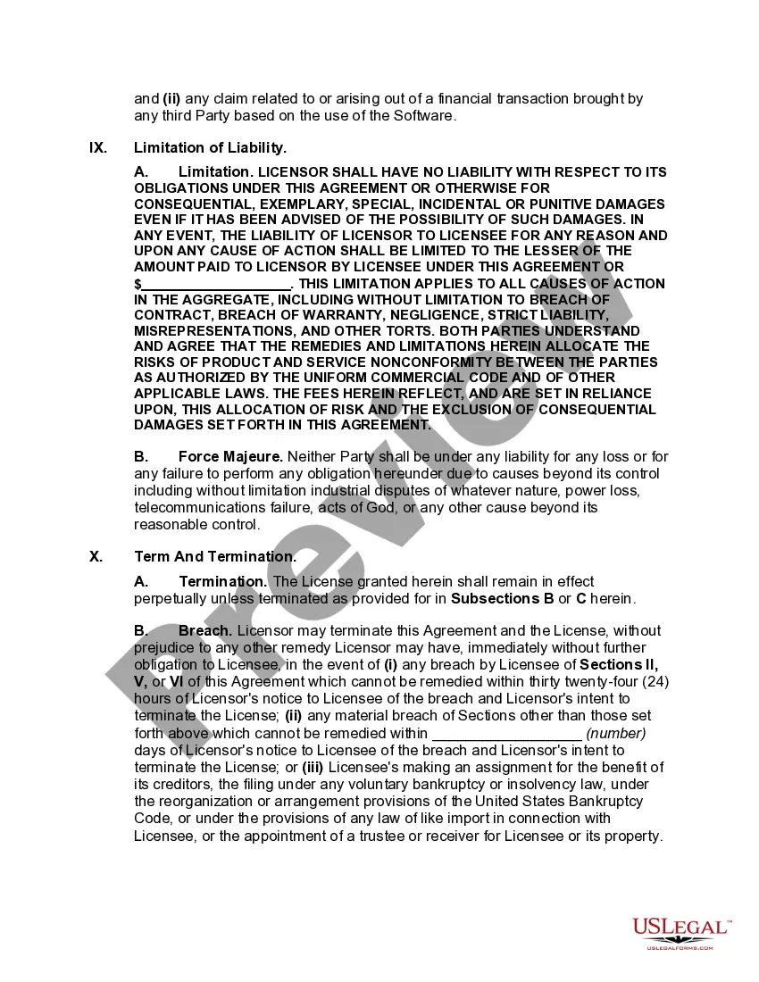 Get Licensor Oriented Software License Agreement Preview Licensor Oriented Software License Agreement