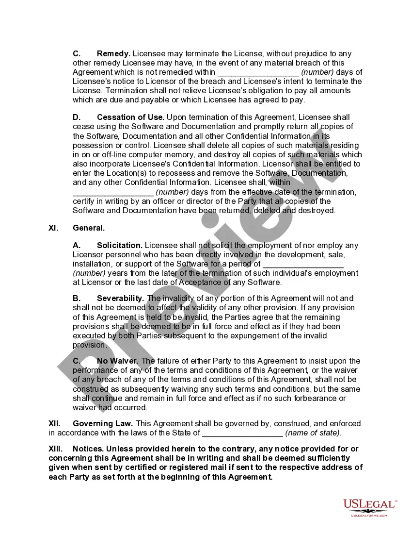 Get Licensor Oriented Software License Agreement Preview Licensor Oriented Software License Agreement