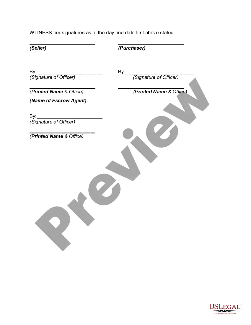 Preview Escrow Agreement for Bulk Sale Pursuant to the Uniform Commercial Code