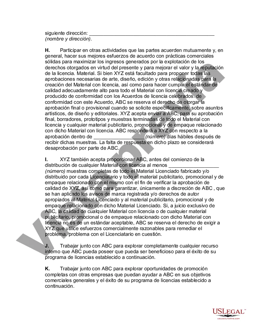 Preview Acuerdo de Representación de Licencia de Marca