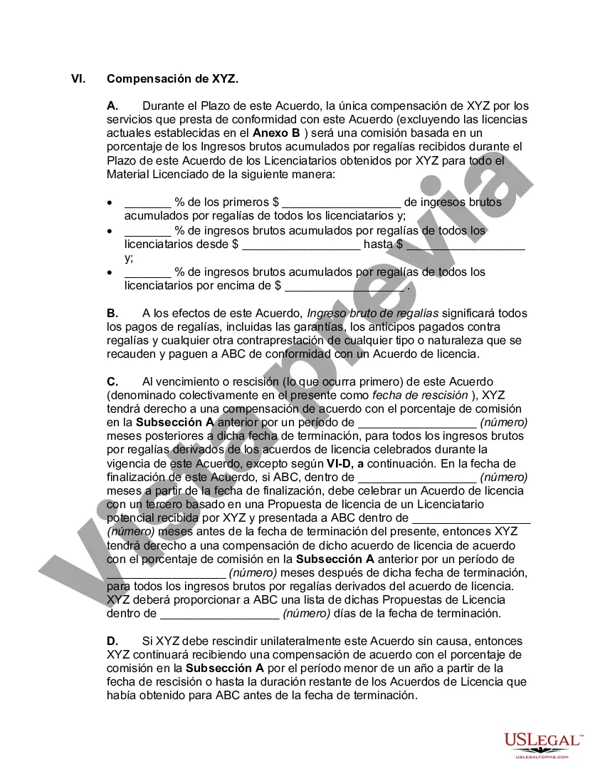 Preview Acuerdo de Representación de Licencia de Marca