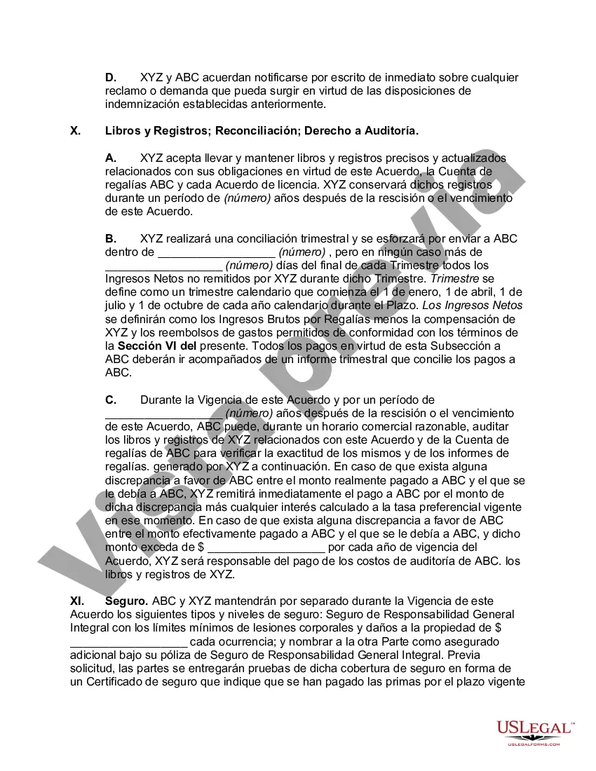 Preview Acuerdo de Representación de Licencia de Marca
