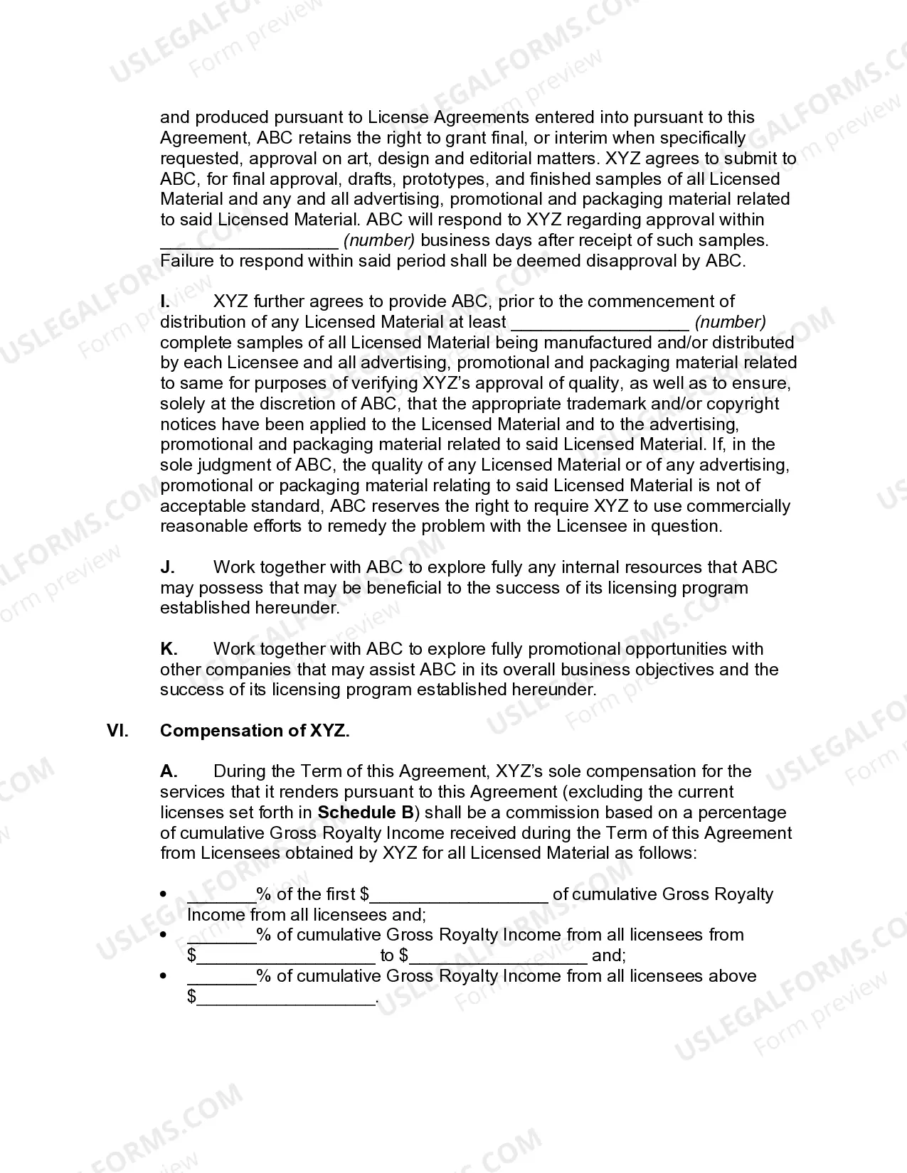 Preview Trademark License Representation Agreement