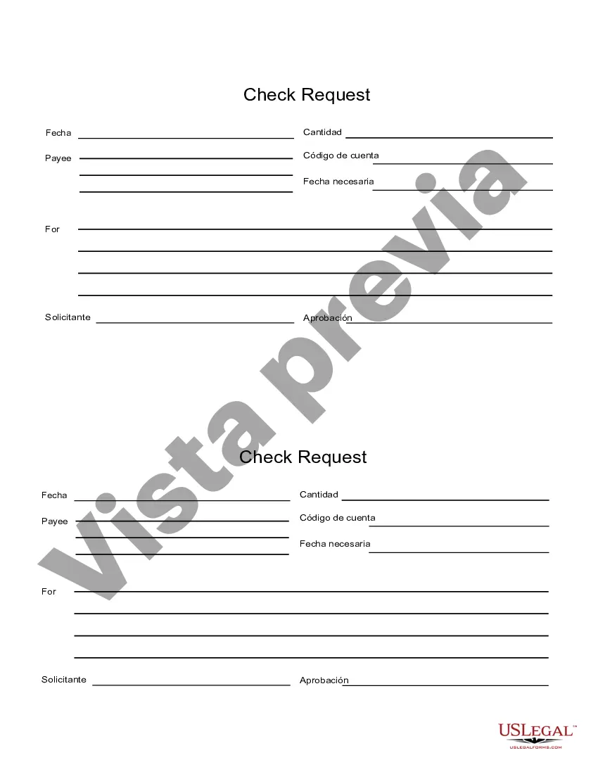 Preview Solicitud de cheque