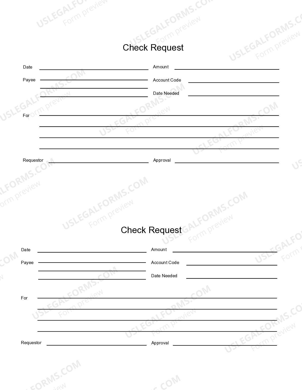 Mississippi Check Request - Check Request | US Legal Forms
