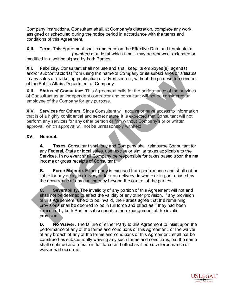 page 3 User Oriented Consulting Agreement preview