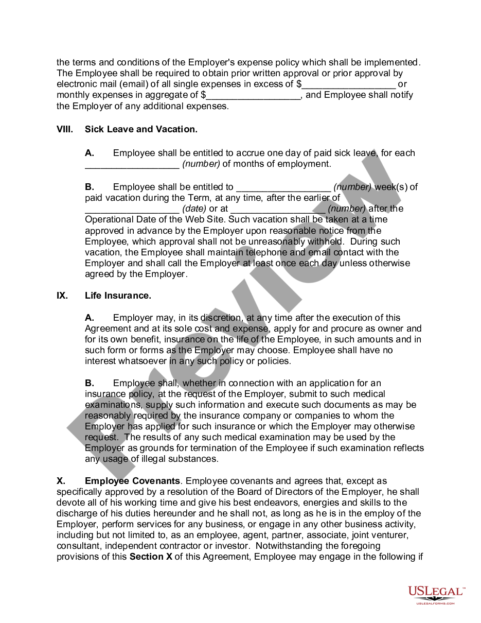 page 4 Employment Agreement with Senior Software Developer preview