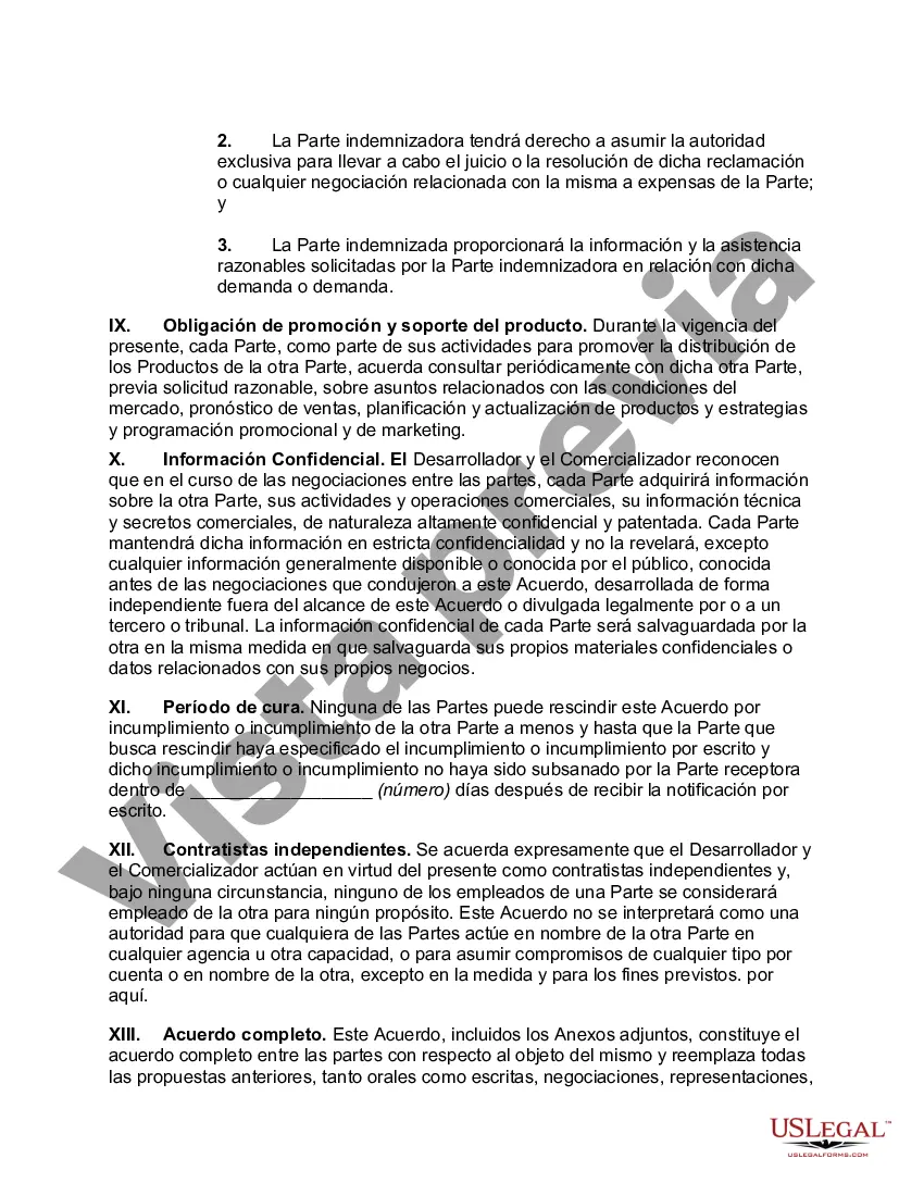 Preview Acuerdo de desarrollo y mercadeo conjunto