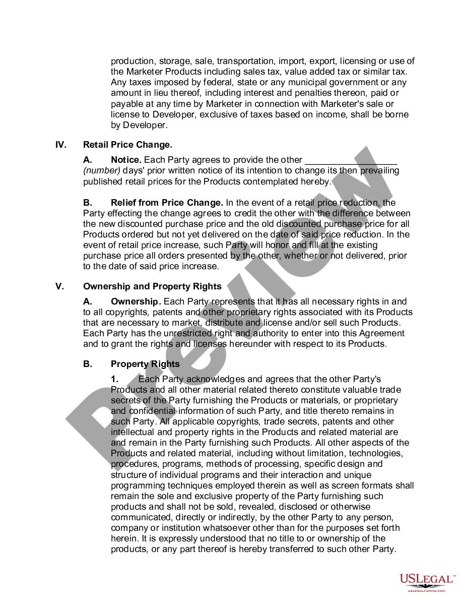 page 3 Joint Marketing and Development Agreement preview