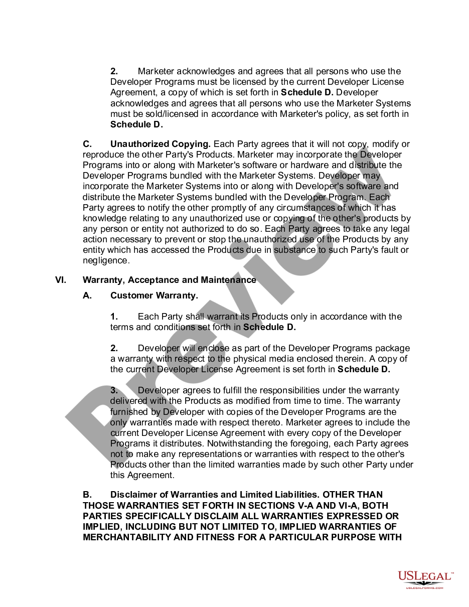 page 4 Joint Marketing and Development Agreement preview