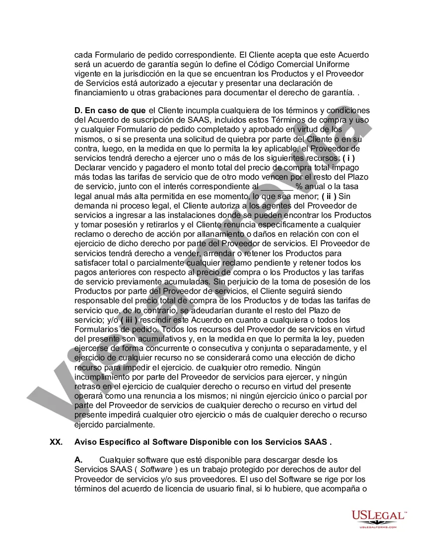 Preview Acuerdo de suscripción de software como servicio