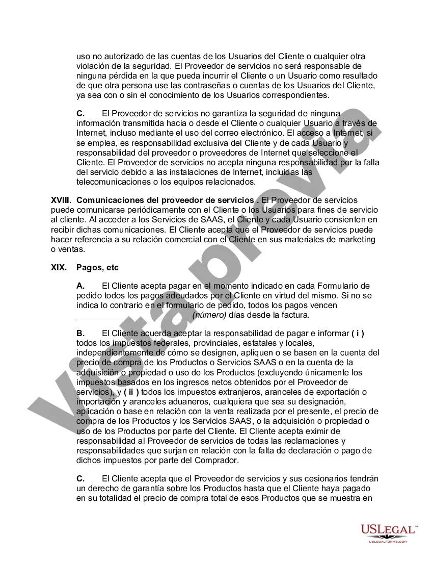 Preview Acuerdo de suscripción de software como servicio